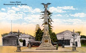 Denkmal für General San Martin, Lima, Peru, frühes 20. Jahrhundert
