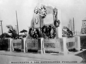 Denkmal für die hingerichteten Studenten, 1901, 1920er Jahre