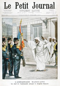 Marokkanische Botschaft, Der Hauptbotschafter grüßt die französische Flagge (1901)