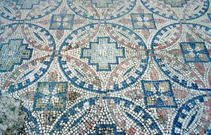 Mosaik aus einer römischen Villa, Montreal, Dordogne und Atlantikküste, Frankreich