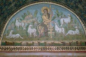 Mosaik von Christus dem guten Hirten, 5. Jahrhundert v. Chr.