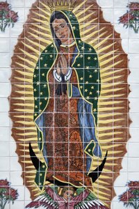 Mosaik von Unserer Lieben Frau von Guadalupe in der Nombre de Dios Mission, Saint Augustine, Vereinigte Staaten