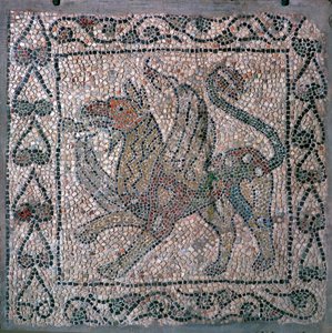Mosaik eines Greifen in der Kirche San Giovanni Evangelista, 13. Jahrhundert von Unbekannt