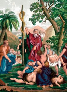 Moses und die eherne Schlange, um 1860 von Unbekannt