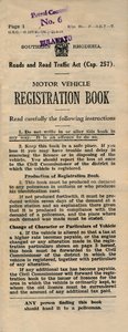 Kraftfahrzeug-Registrierungsbuch, 1949