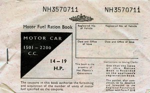 Treibstoffrationierungsbuch, um 1950er