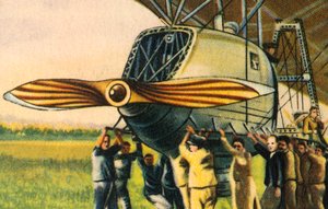 Motor-Gondel eines Zeppelins, 1932