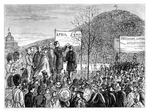 Mr. Phelps pflanzt Shakespeares Eiche auf dem Primrose Hill, London, 1864, spätes 19. Jahrhundert