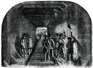 Herr Stephenson setzt den letzten Niet, 1886