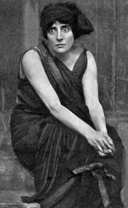 Mrs. Patrick Campbell, britische Bühnenschauspielerin, in der Rolle der Elektra, 1908, 1951 von Unbekannt