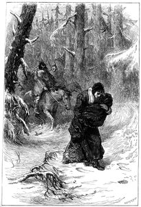 Mrs. Rowlandson und die Indianer, 1676 ca. 1880 von Unbekannt