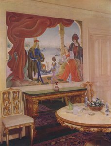 Wandgemälde von Beatrice MacDermott, das eine venezianische Szene darstellt