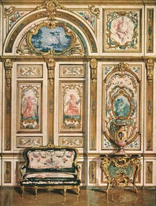 Wanddekoration im Schloss Fontainebleau, Frankreich, 1928