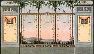 Wanddekoration einer Galeriehalle an einem Garten, Leipzig, Deutschland, 1928 von Unbekannt