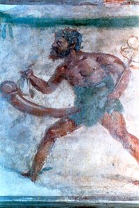 Wandgemälde von Merkur, Pompeji, Italien