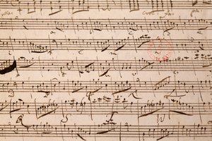 Musikpartitur, Wolfgang Amadeus Mozart, Paris, Frankreich