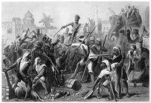 Meuternde Sepoys teilen Beute, 1857, um 1860 von Unbekannt