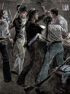 Meuterei der Besatzung der Bounty, 1789, spätes 19. Jahrhundert von Unbekannt