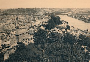 Namur. Blick auf die Stadt und Zusammenfluss von Sambre und Maas, ca. 1900 von Unbekannt