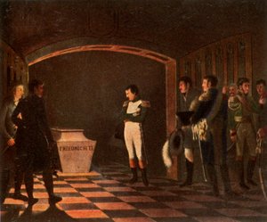 Napoleon I. am Grab von Friedrich dem Großen, 27. Oktober 1806, 1936 von Unbekannt