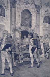 Napoleon und die Kaiserin von Österreich in Dresden, 1812, 1896 von Unbekannt