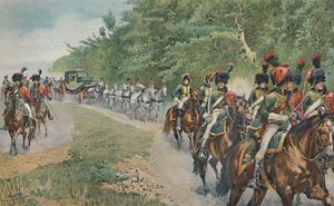 Napoleons Art zu Reisen, ca. 1800, 1896 von Unbekannt
