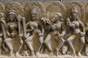 Nationalmuseum von Indien, Delhi. Saptamatrikas (sieben göttliche Mütter). Pratihara