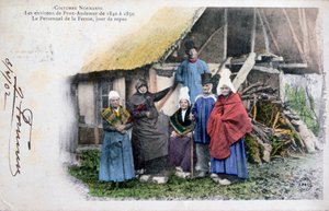 Einheimische Tracht von Pont Audemer, Normandie, 1902 von Unbekannt