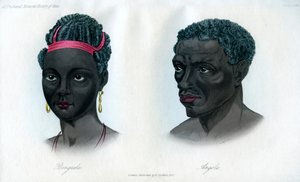 Einheimische von Benguela und Angola, 1848 von Unbekannt