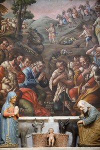 Krippenszene in der Basilika San Martino, Martina Franca, Apulien, Italien von Unbekannt