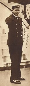 Seekadett Prinz Albert auf der königlichen Yacht Victoria und Albert, 1912, 1937