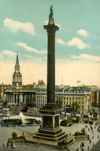 Nelsonsäule und Trafalgar Square, London, ca. 1910