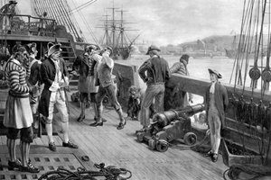 Nelsons erster Einsatz in der Marine, Chatham, 1771