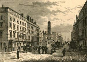 New Bridge Street und der Obelisk im Jahr 1755, 1897 von Unbekannt