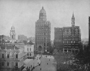 Zeitungsgebäude in New York von Unbekannt