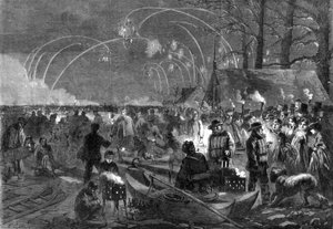 Nachtszene auf der Serpentine, London, 19. Jahrhundert von Unbekannt