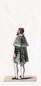 Edelmann, Kostümentwurf für Shakespeares Stück, Heinrich VIII., 19. Jahrhundert von Unbekannt