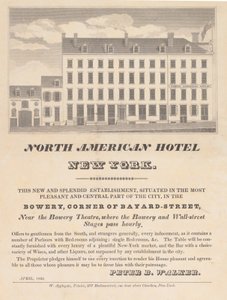 North American Hotel, New York, April 1832 von Unbekannt