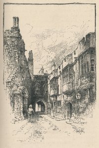 Nordtor und Bibliothek, vom King Johns Tower, 1895 von Unbekannt