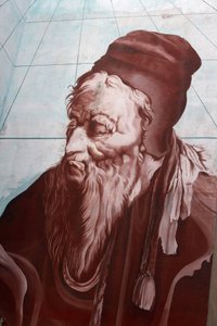 Nostradamus-Wandmalerei in Salon-de-Provence, Salon-de-Provence, Frankreich