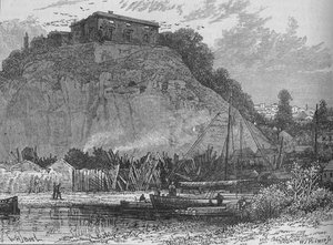 Schloss Nottingham, um 1880