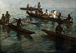 Papua-Neuguinea. Papuanische Pirogen, 1900 von Unbekannt
