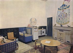 Kinderzimmer entworfen von Esmé Gordon, A.R.I.B.A., A.R.I.A.S., ca. 1945 von Unbekannt
