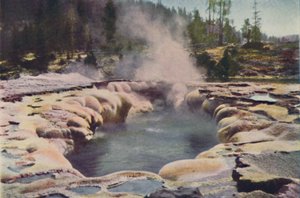Oblong Geysir, Yellowstone Park, 1916 von Unbekannt