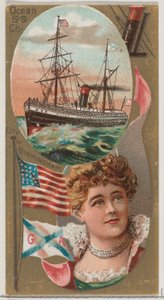 Ocean Steamship Company, aus der Serie Ocean and River Steamers N83 für Duke-Marke, 1887 von Unbekannt