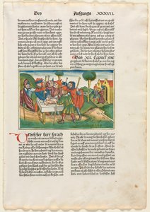 Opfer des Paschal Lamms aus der deutschen Bibel, veröffentlicht von Anton Koberger, Nürnberg, 1483 von Unbekannt