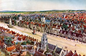 Altes Cheapside, um 1580, ca. 1900-1920 von Unbekannt