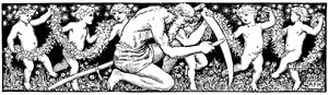 Der alte Vater Zeit schärft seine Sense, 1891 von Unbekannt