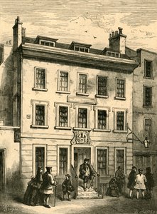 Altes Haus, das noch in Bolt Court steht, 1897