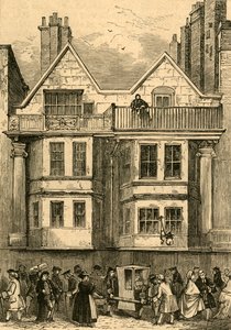 Alte Häuser in der Fleet Street, nahe der St. Dunstans Kirche, jetzt wieder aufgebaut, 1897 von Unbekannt